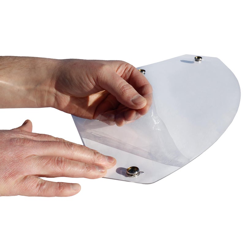 Raider 26-611-10 Snap Fixed Shield for Raider Open Face Helmet (Clear) - Image 3